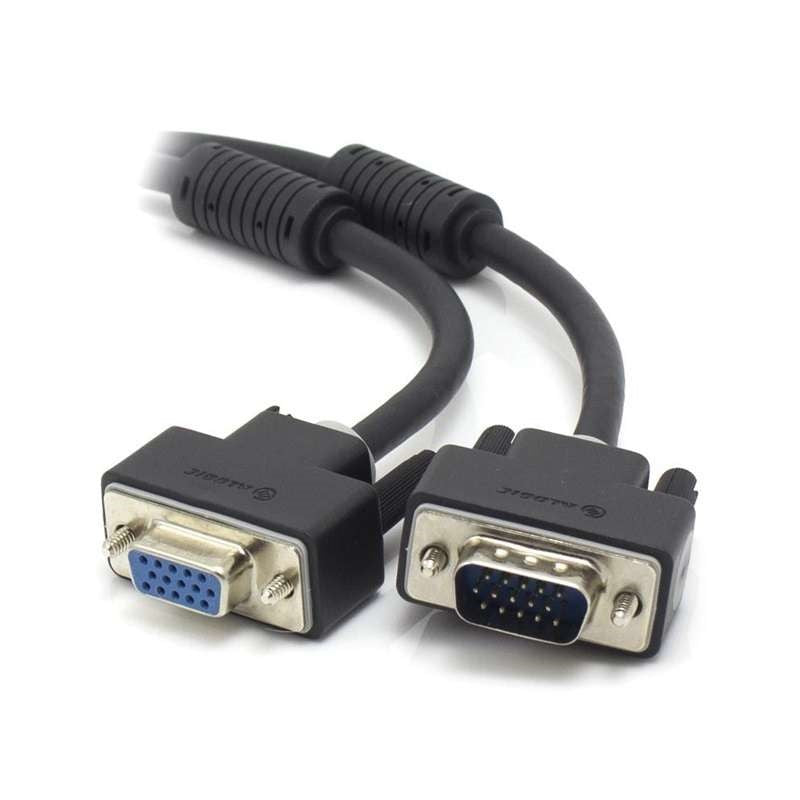 Shielded Monitor Extension Cable With Filter - Alogic VGA/SVGA Male/Female (2m)