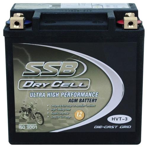 MOTORCYCLE AND POWERSPORTS BATTERY AGM 12V 12AH 300CCA BY SSB ULTRA HIGH PERFORM