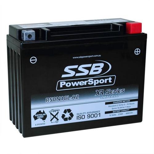 MOTORCYCLE AND POWERSPORTS BATTERY (Y50N18L-A2) AGM 12V 21AH CCA450 SSB HIGH PER