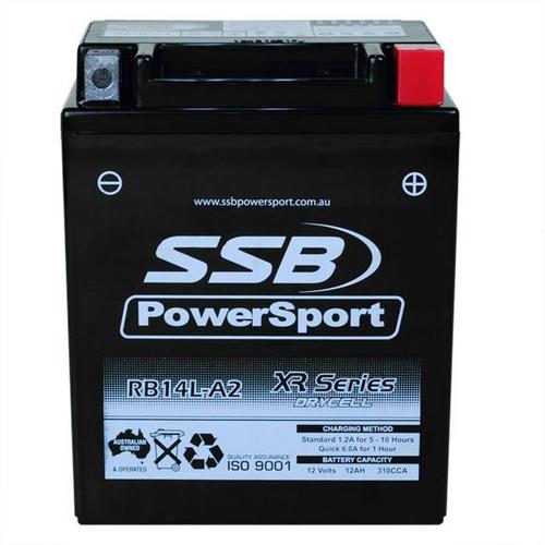 MOTORCYCLE AND POWERSPORTS BATTERY (YB14L-A2) AGM 12V 12AH 310CCA BY SSB HIGH PE