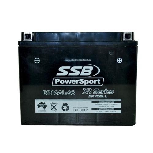 MOTORCYCLE AND POWERSPORTS BATTERY (YB16AL-A2) AGM 12V 16AH 270CCA BY SSB HIGH P