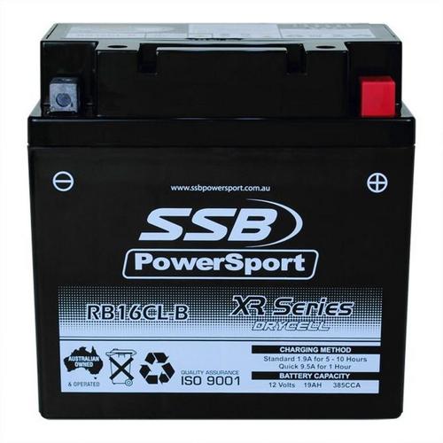 MOTORCYCLE AND POWERSPORTS BATTERY (YB16CL-B) AGM 12V 19AH 385CCA BY SSB HIGH PE