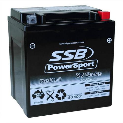 MOTORCYCLE AND POWERSPORTS BATTERY (YB30CL-B) AGM 12V 30AH 460CCA SSB HIGH PERFO