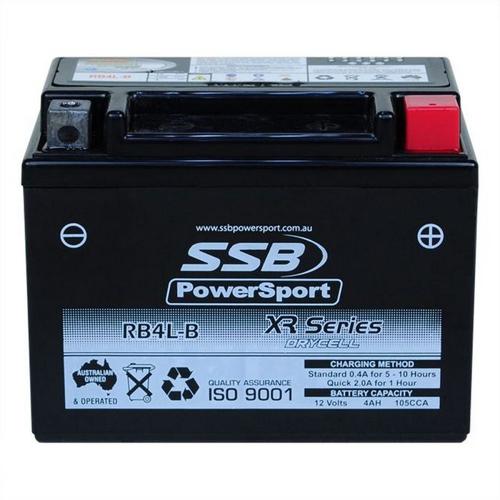 MOTORCYCLE AND POWERSPORTS BATTERY (YB4L-B) AGM 12V 4AH 105CCA BY SSB HIGH PERFO