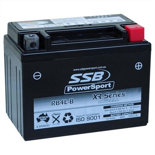 MOTORCYCLE AND POWERSPORTS BATTERY (YB4L-B) AGM 12V 4AH 105CCA BY SSB HIGH PERFO