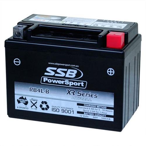 MOTORCYCLE AND POWERSPORTS BATTERY (YB4L-B) AGM 12V 4AH 105CCA BY SSB HIGH PERFO