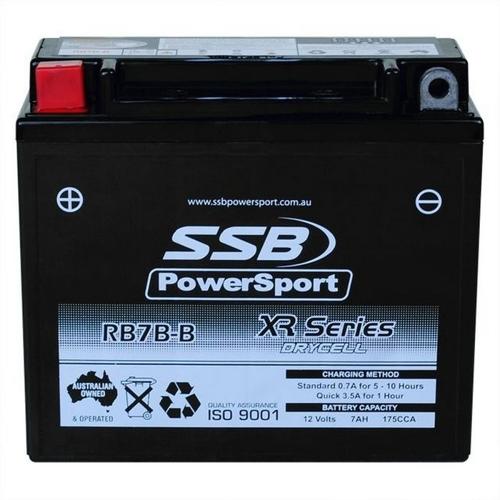 MOTORCYCLE AND POWERSPORTS BATTERY (YB7B-B) AGM 12V 7AH 175CCA BY SSB HIGH PERFO