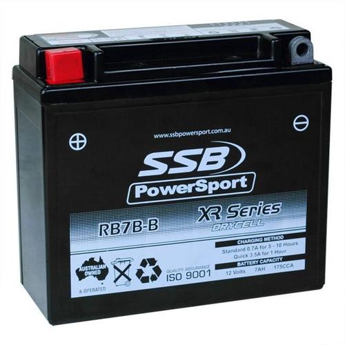 MOTORCYCLE AND POWERSPORTS BATTERY (YB7B-B) AGM 12V 7AH 175CCA BY SSB HIGH PERFO