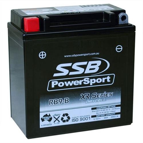 MOTORCYCLE AND POWERSPORTS BATTERY (YB9-B) AGM 12V 9AH 200CCA BY SSB HIGH PERFOR
