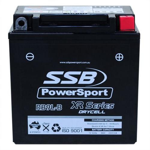 MOTORCYCLE AND POWERSPORTS BATTERY (YB9L-B) AGM 12V 9AH 200CCA BY SSB HIGH PERFO