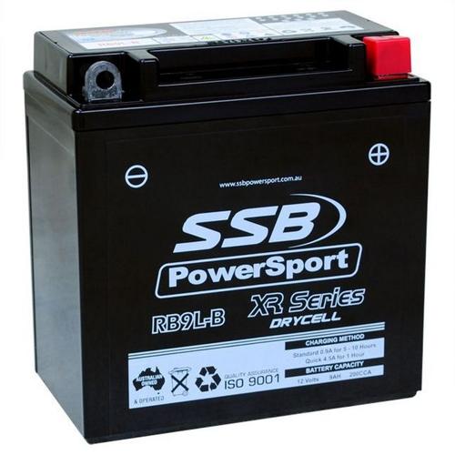 MOTORCYCLE AND POWERSPORTS BATTERY (YB9L-B) AGM 12V 9AH 200CCA BY SSB HIGH PERFO