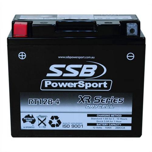 MOTORCYCLE AND POWERSPORTS BATTERY (YT12B-4) AGM 12V 1AH 260CCA BY SSB HIGH PERF