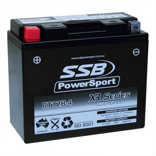 MOTORCYCLE AND POWERSPORTS BATTERY (YT12B-4) AGM 12V 1AH 260CCA BY SSB HIGH PERF