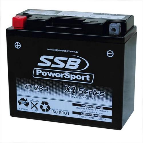 MOTORCYCLE AND POWERSPORTS BATTERY (YT12B-4) AGM 12V 1AH 260CCA BY SSB HIGH PERF