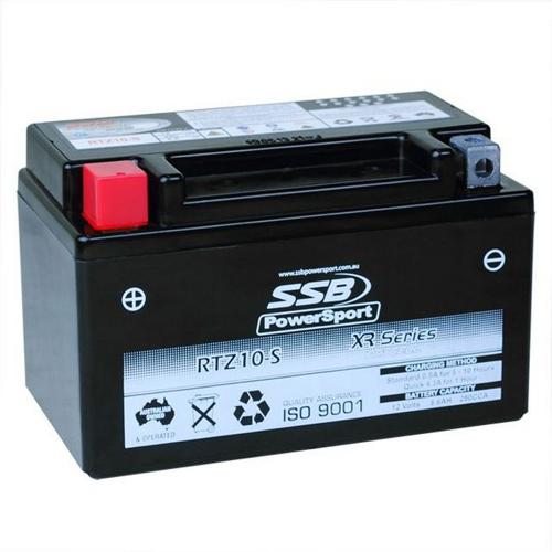 MOTORCYCLE AND POWERSPORTS BATTERY (YTZ10-S) AGM 12V 8.6AH 210CCA BY SSB HIGH PE