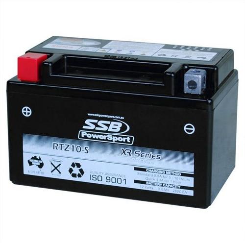MOTORCYCLE AND POWERSPORTS BATTERY (YTZ10-S) AGM 12V 8.6AH 210CCA BY SSB HIGH PE