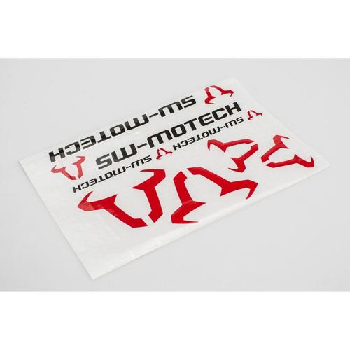 SW MOTECH STICKER SHEET BLACK RED