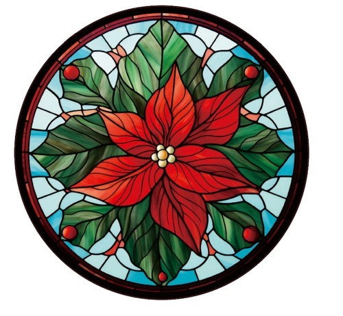 Suncatcher Pointsietta SETOF 2 LARGE