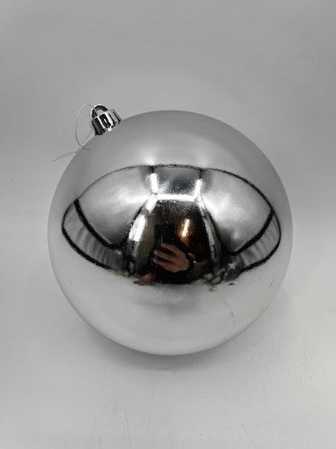 Christmas Tree Bauble - Silver - 20cm
