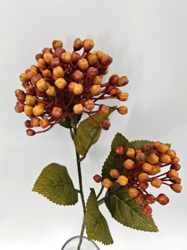 Artificial Seed Berry Spray - Vintage Orange