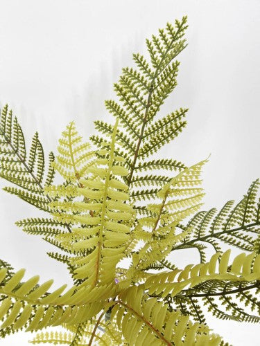 Artificial Fern Leaf Bush - Green and Yellow