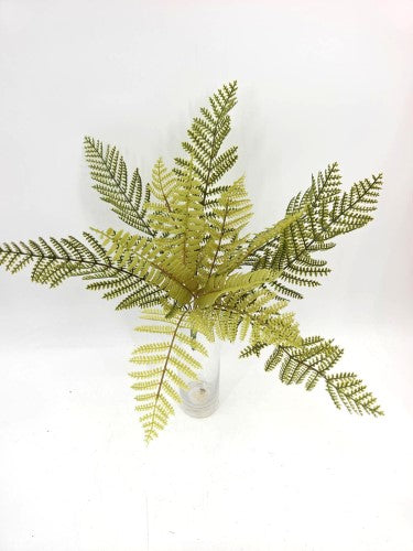 Artificial Fern Leaf Bush - Green and Yellow