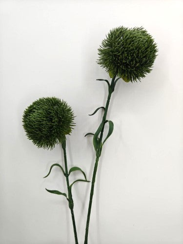 Artificial Pom Pom Flower Spray - Green - 9 x 7cm Flower