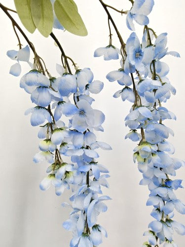 Artificial Wisteria Flower Spray - Light Blue - 100cm