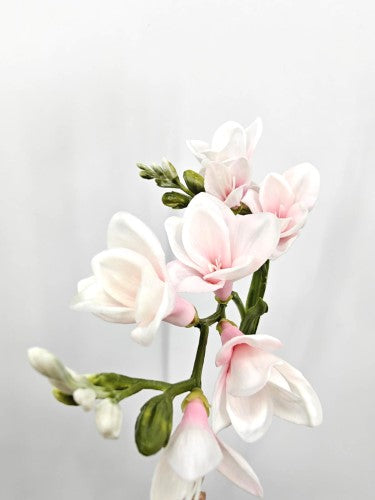 Artificial Freesia Flower Spray - Real Touch - Pink - 57cm