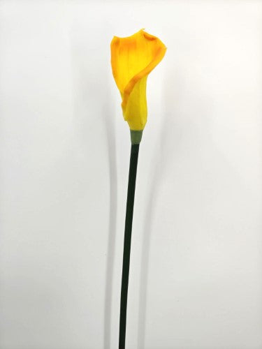 Artificial Calla Lily Flower Spray - Orange - 65cm