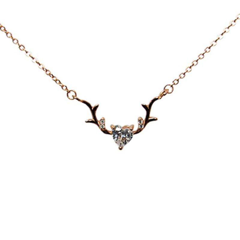 Necklace - Jax Sterling Silver Antlers (Rose Gold)