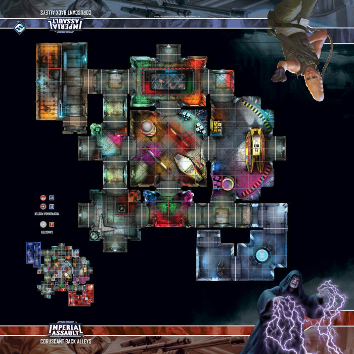 Star Wars - Imperial Assault - Coruscant Back Alleys Skirmish Map
