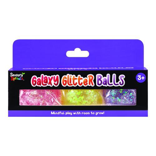 Sensory Sprouts Galaxy Glitter Balls Purple Set of 3