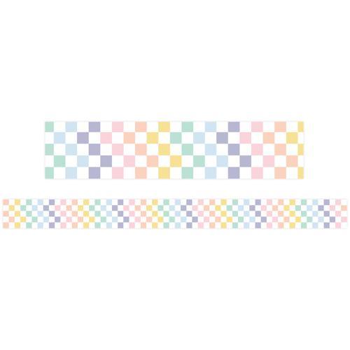 LCBF Pastel Checkered Border Pk12