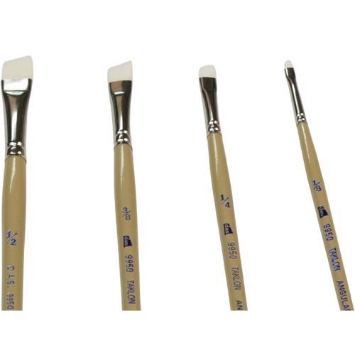 DAS S9950 White Taklon Angular Paint Brush 3/8"