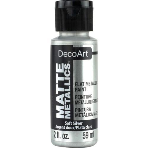 DecoArt Matte Metallic 59ml (2oz) Soft Silver