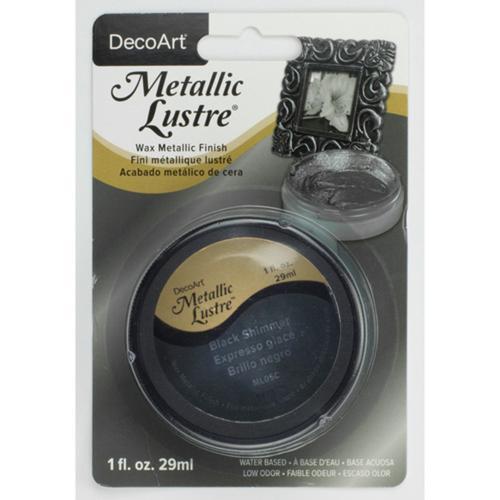 DecoArt Metallic Lustre Wax 29.6ml (1oz) Black Shimmer
