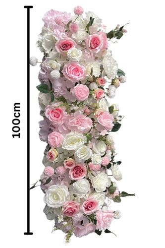 Mixed Wedding Flower Roll Set of 2 - White/Pink