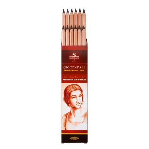 Koh-I-Noor Hardtmuth Gionconda Sketching Pencils #8804 Sepia Dark Box of 12