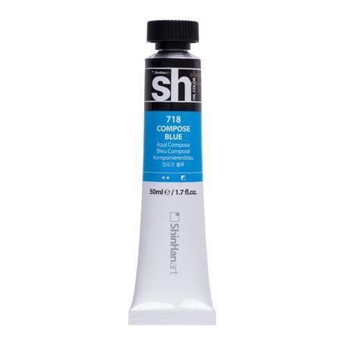 ShinHan SH Oil Colour Paint 50ml Compose Blue 718