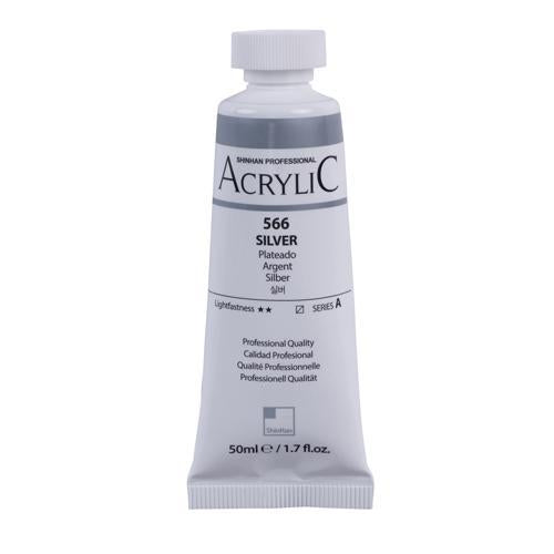 ShinHan Professional Acrylic Paint 50ml Silver 566