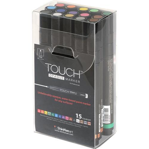 ShinHan Touch Opaque Marker Fine 0.8-1.3mm Assorted Colours 15 Pack
