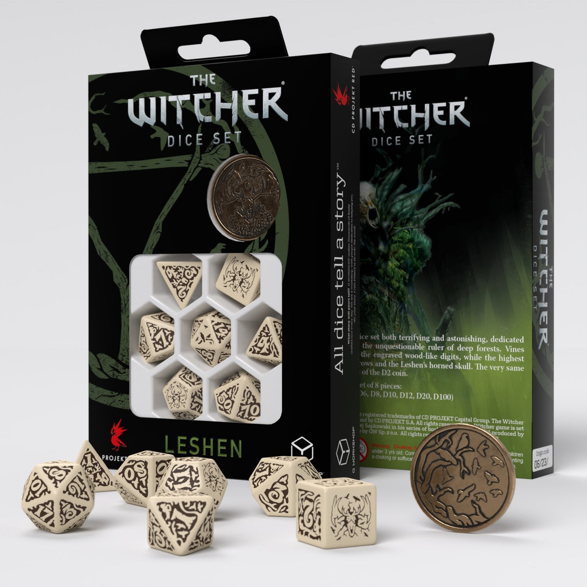 Q Workshop - The Witcher Dice Set Leshen - The Master of Crows Dice Set 7 With