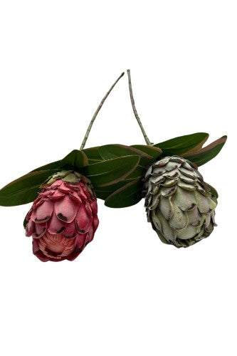 Artificial - Felt Mink Protea - Pack of 6