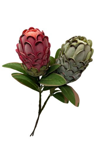 Artificial - Felt Mink Protea - Pack of 6
