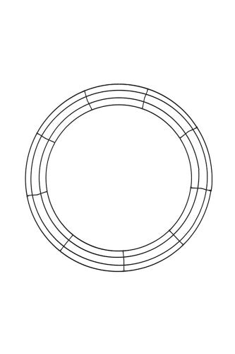 Artificial - Diy Wire Wreath Ring - Pack of 3