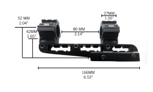 KONUS UNIVERSAL CANTILEVER MOUNT 25.4 AND 30MM ADJUSTABLE