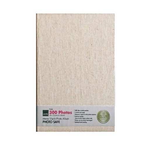 PLUSH CREAM SLIP-IN 300 PHOTOS 4X6 ALBUM