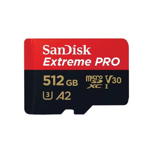 SANDISK EXTREME PRO MICRO SDXC 512GB 200MB/S SD ADAPTER