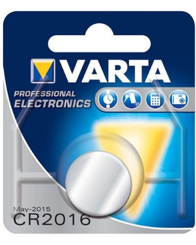 VARTA CR2016 3V Lithium Coin Battery packed for secure powering of key fobs, remote controls, and smart devices.